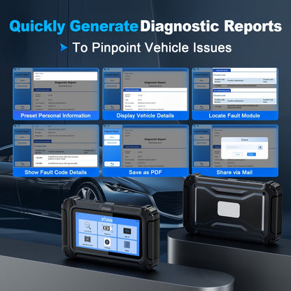 OBD2 Codelezer – Auto Diagnosetool – Foutcode Scanner – Motor Scanner – ABS & Airbag Scanner – Compact & Draagbaar – 15+ Resetfuncties met Wi-Fi Updates