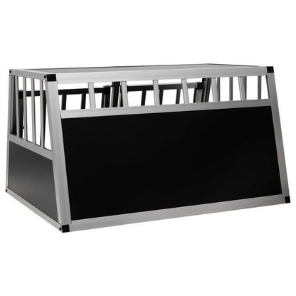 Hondenkennel – Hondenkooi – Hondenhok – Buitenkennel – Hondenbench – Dubbeldeurs – Duurzaam Aluminium & Hout – 89x69x50 cm