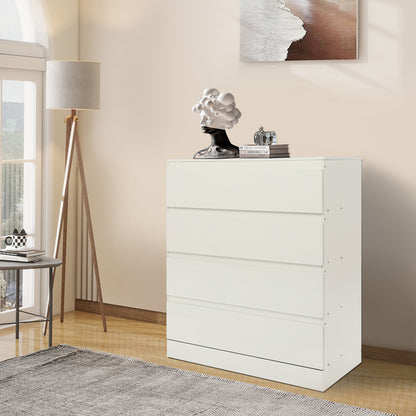 Opbergkast – Ladekast – Kledingkast – Opbergmeubel – Kast met Laden – Modern Wit – 4 Lades – Duurzaam Houtfineer – Ruimtebesparend Verticaal Design