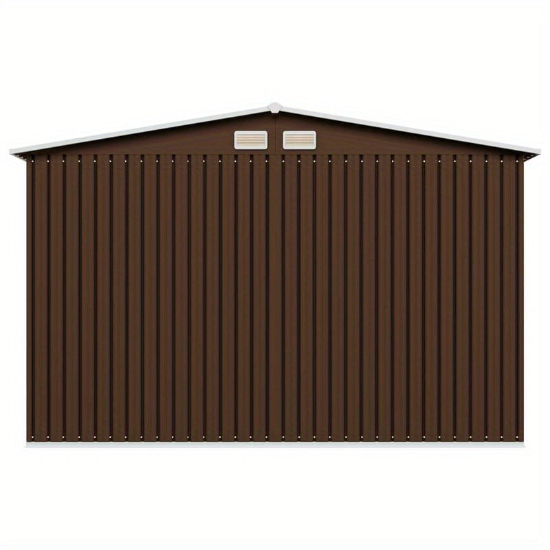 Tuinberging – Tuinhuisje – Tuinschuur – Berging – Opslagruimte – Staal – 257x205x178 cm – Bruin – Weerbestendig – Ruim