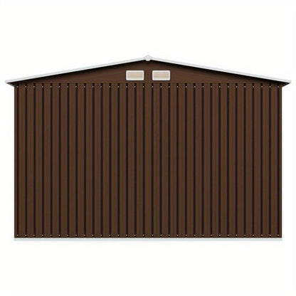 Tuinberging – Tuinhuisje – Tuinschuur – Berging – Opslagruimte – Staal – 257x205x178 cm – Bruin – Weerbestendig – Ruim