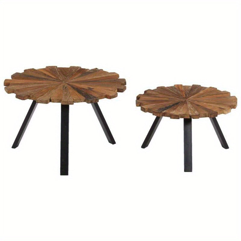 Coffee Tables 2pcs solid recycled wood