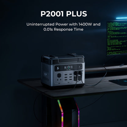 Powerstation – Draagbare Generator – Noodstroomvoeding – Camping Accu – Mobiele Stroomvoorziening – 2048Wh LiFePO4 Batterij – 4x 2400W AC Uitgangen – Snelladen in 1 Uur