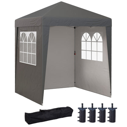 Vouwbare Tuinkamer – Partytent – Klaptent – Paviljoen – Zonnetent – 2x2 Meter – UV30+ Bescherming – Verstelbare Hoogte – Grijs