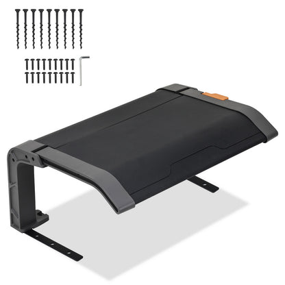 Robotmaaier Garage – Robotmaaier Overkapping – Maairobot Schuilplaats – Robotmaaier Carport – Opvouwbare Bescherming – Metalen Frame – UV-bestendig PP Plastic Dak – 72x56x36 cm – Zwart-Grijs