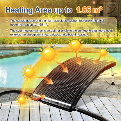Solar heating Pool heater Heating mat Pool solar panel Solar diverter Solar collector Solar heating pool Solar panel with stand Pool solar absorber Pool heating for pool 15L Solar panel pool Solar Solar solar heater swimming