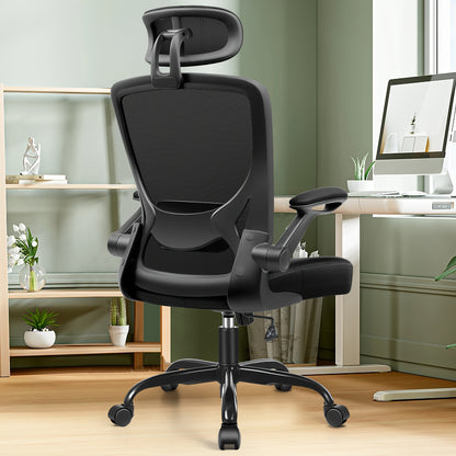 Ergonomische Bureaustoel – Kantoorstoel – Game Stoel – Computestoel – Werkstoel – Ademend Mesh – Verstelbare Hoogte Met Hoofdsteun