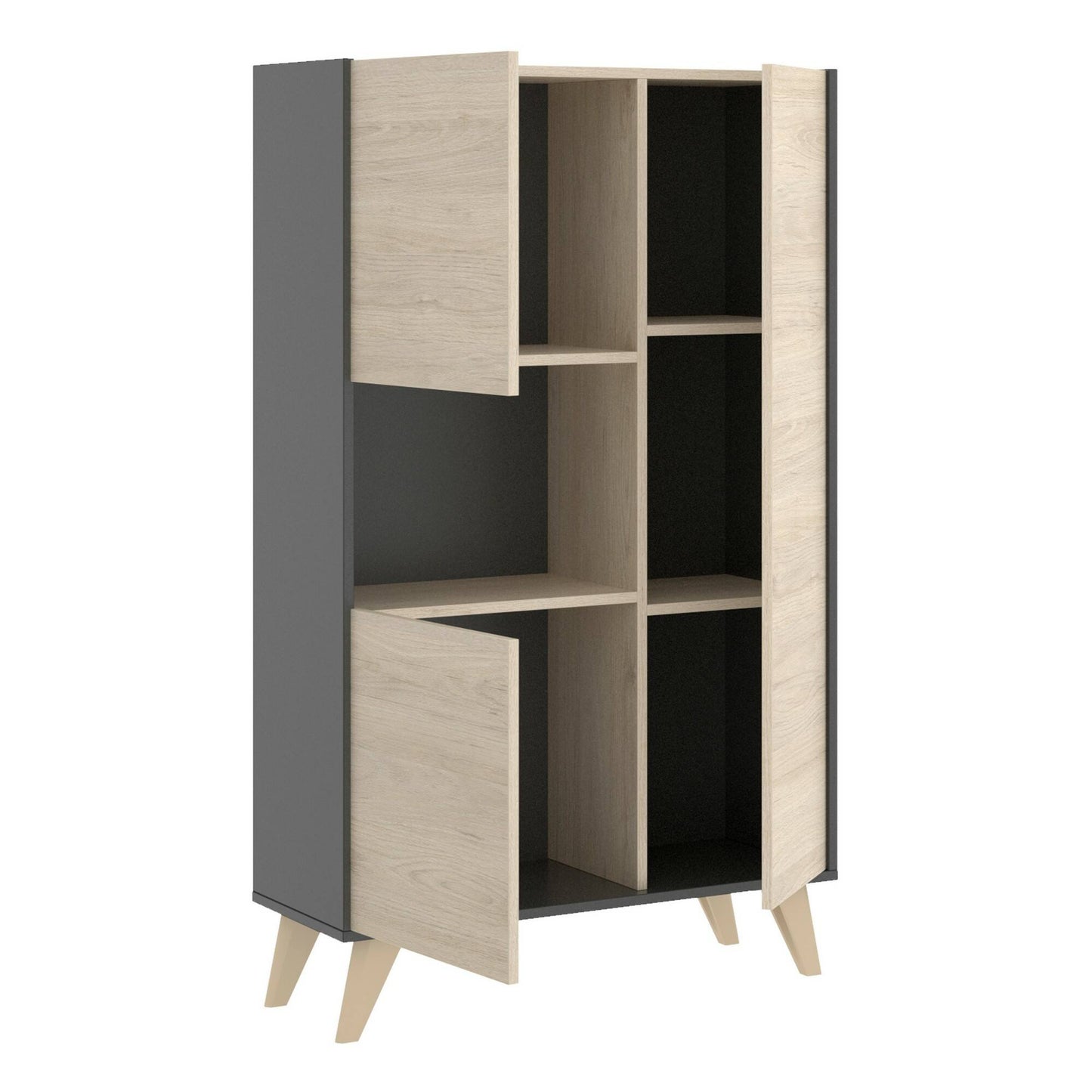 Crono Credenza, High Living Room Buffet, Modern 3-Door Sa Sideboard, 81X43H135 Cm, Available in 3 Colors