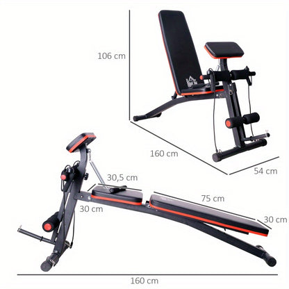 Fitnessbank – Halterbank – Trainingsbank – Bench Press Bank – Buikspierbank – Verstelbaar – Inklapbaar – Max 120 kg – Ergonomisch Comfort