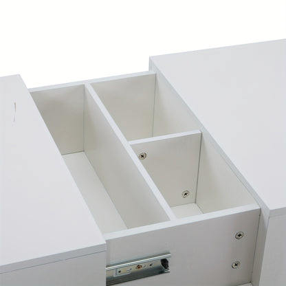 Modern Coffee Table, Coffee Table, Living Room Table, With Sliding Table Top, 4 Drawers - Perfect For Stylish Living Rooms 90x55x45cm