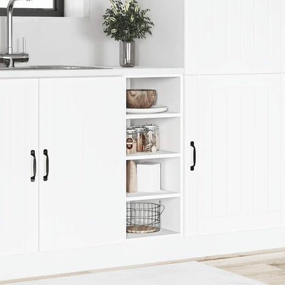 Keukenkastje – Keukenonderkast – Opbergkast – Keukenmeubel – Buffetkast – Compact Formaat – Verstelbare Planken – Wit Kunststof