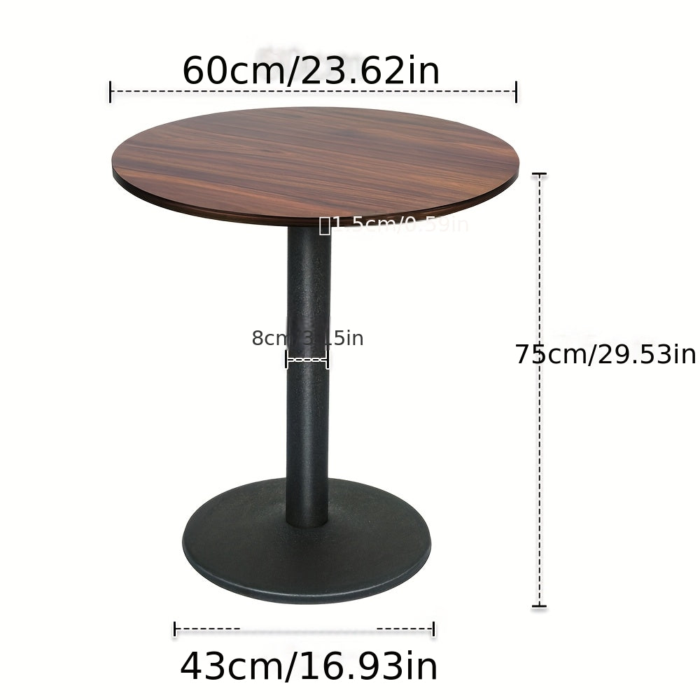 60x60x72cm Round Pedestal Table - 4-Seater Commercial Grade Solid Wood Modern Dining Table with Sturdy Central Base, Space-Saving Design for Restaurants, Cafes, Bistros & Home Use - Indoor Round Table for Small Spaces, Durabl