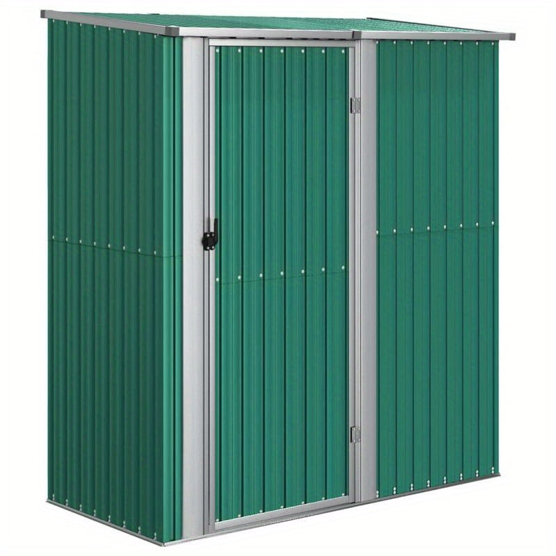 Tuinschuur – Buitenschuur – Opslagbox – Gereedschapsschuur – Buitenberging – Weerbestendig Gegalvaniseerd Staal – Ruim 180x97x210 cm – Mobiel Met Verwijderbare Panelen