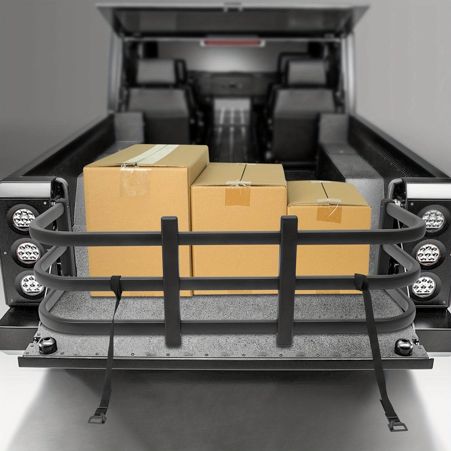 Truck Bed Extender – Truck Laadbak Verlengstuk – Pick-up Bed Verlenger – Laadruimte Verlenging – Cargo Extender Zwart – Verstelbare Lengte 122-155 cm – Duurzame Aluminium Bouw
