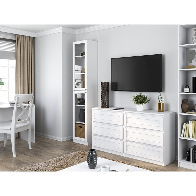 Vitrinekast – Vitrine – Glazen Kast – Displaykast – Opbergkast – 40 cm Breed – 16mm Gelamineerd Spaanplaat – 2 Glazen Deuren