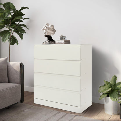 Opbergkast – Ladekast – Kledingkast – Opbergmeubel – Kast met Laden – Modern Wit – 4 Lades – Duurzaam Houtfineer – Ruimtebesparend Verticaal Design