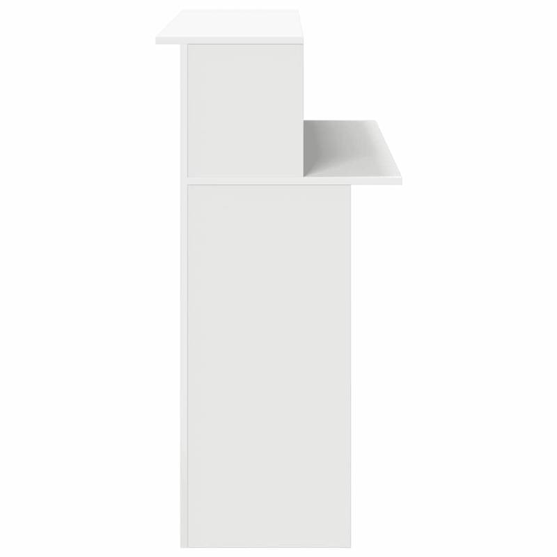 Balie – Receptiebalie – Ontvangstbalie – Kantoorbalie – Bureaubalie – Wit Houten Design – Compacte Afmetingen 100x50x103,5 cm