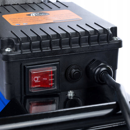Professionele Elektrische Verfspuit Strong Storm 3500W Blauw – High-Pressure Airless Spuitpistool 22MPa, 18L/min Debiet, Inclusief 1L Beker, Nozzles 519 & 513, 10x Afdichtingen, Masker, Reinigingsset, 50cm Verlenglanzen