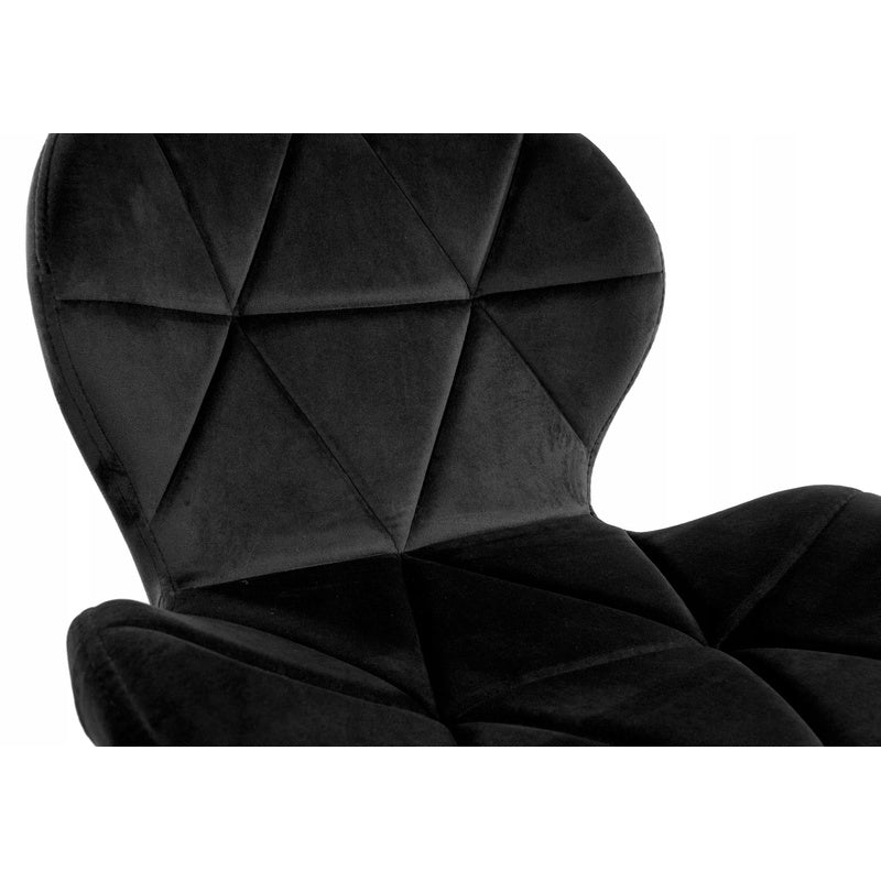 Velvet Stoel – Eetkamerstoel – Bureaustoel – Designstoel – Zetel – Zachte Velvet Bekleding – Stevige Beukenhouten Poten – Zithoogte 45 cm – Zwart Mat