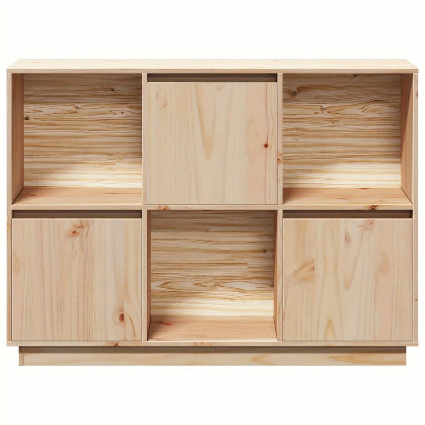 Dressoir – Sideboard – Opbergkast – Ladekast – Opbergmeubel – Massief Grenenhout – Inclusief Opbergboxen 110,5x35x80 cm