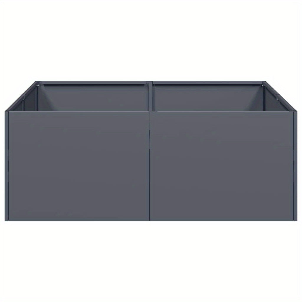 Plantenbak – Bloembak – Plantenpot – Bloempot – Bloembak Met Standaard – Anthraciet Staal – 80x80x30 cm – Duurzaam & Modern Design