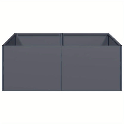 Plantenbak – Bloembak – Plantenpot – Bloempot – Bloembak Met Standaard – Anthraciet Staal – 80x80x30 cm – Duurzaam & Modern Design