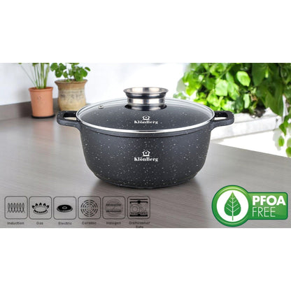 Kookset – Pannenset – Potten Set – Keukenset – Keramische Pannen – 10-delig – Geschikt Voor Alle Fornuizen – Non-Stick Met Glazen Deksels