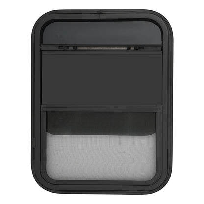 RV Vertical Sliding Window | 450mm x 600mm Single-Sided Mesh Screen, Aluminum Alloy, Brand NaMaSyo