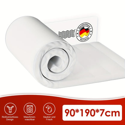 Mattress Topper In Comfort Foam, 90x190, 90x200, 7Cm Thick, Ergonomic, Hygienic.Breathable, Easy Setup