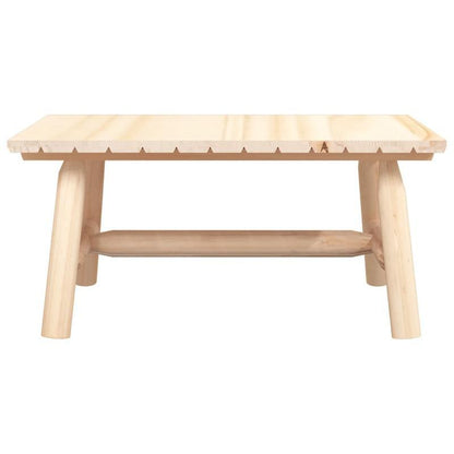 Solid Acacia Wood Coffee Table - Modern Farmhouse Living Room Center Table, Heavy-Duty Rectangular Side Table with Easy Assembly, Indoor/Outdoor use, Natural Wood Grain Finish for Living Room, Patio, Office - Sturdy Furniture