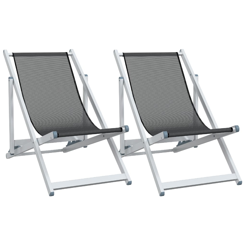 Inklapbare Strandstoel – Strandstoel – Tuinstoel – Campingstoel – Lichtgewicht Aluminium Frame – 3-Verstelbare Zitposities