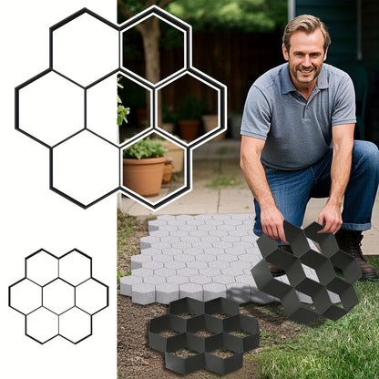 betontegelmal – bestratingsmal – tuinpad mal – beton gietvorm – siersteen mal – kunststof – set van 2 stuks – herbruikbaar – duurzaam