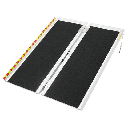 91.44cm Portable Ramp | Folding Handicap Ramp with Handle, Aluminum Alloy Material by NaMaSyo for Steps/Stairs/Scooter
