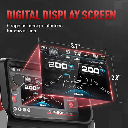 Lasapparaat – TIG-lasmachine – MMA-lasapparaat – Elektrode lasapparaat – Inverter lasapparaat – 9-in-1 functies – Digitaal display – 220V strak design