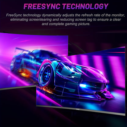 27 Inch Curved Monitor – Gaming Monitor – Pc Scherm – Computerscherm – Curved Display – 180Hz Verversingssnelheid – Full HD 1080p Resolutie – Ingebouwde Speakers – Frameloos Design