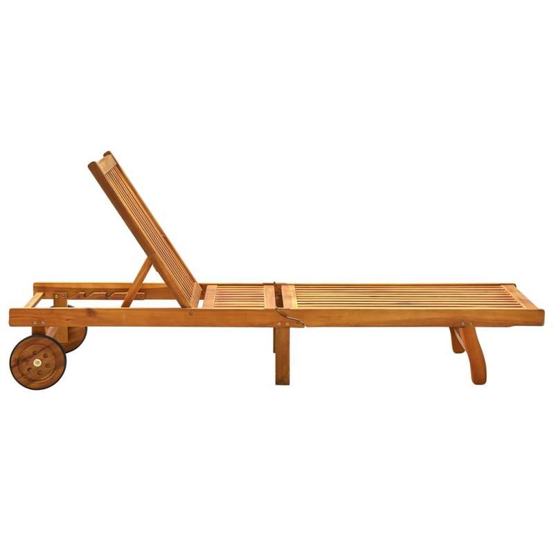 Houten Ligstoel – Luxe Ligstoel – Tuinstoel – Relaxstoel – Acacia En Dennenhout – Ergonomisch Ontwerp – Duurzaam En Stevig