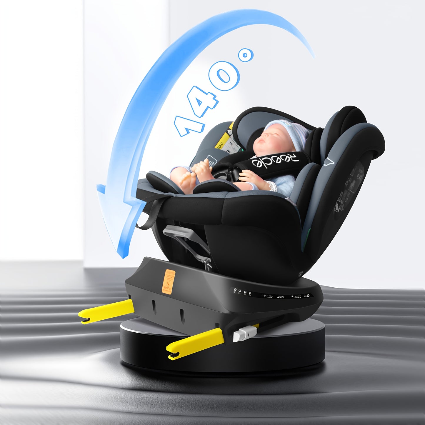 Autozitje – Autostoeltje – Zitverhoger – Booster – 360° Draaibaar – i-Size Veiligheid ECE R129
