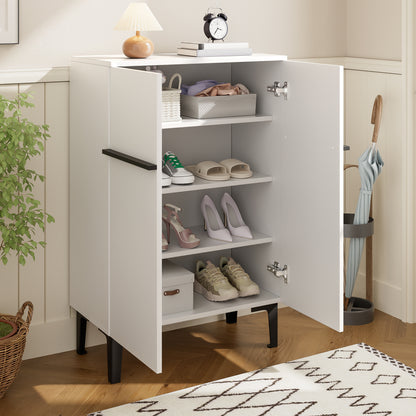 Modern Shoe Cabinet with Double Doors | Large Storage Capacity, Adjustable Shelves, Practical Entryway Storage, Space-Saving Design, Metal Material, Dimensions: 95×60×34.5 cm