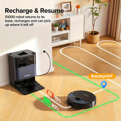 Robotstofzuiger – Robot Vacuum – Dweilrobot – Schoonmaakrobot – Huisdierstofzuiger – 20.000 Pa Zuigkracht – Automatisch Leegstation & Zelfreinigende Dweil