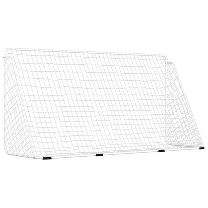 Wit Stalen Voetbaldoel – Voetbalgoal – Football Goal – Soccer Goal – Voetbalnet – 366x122x182 cm – Weerbestendig Staal