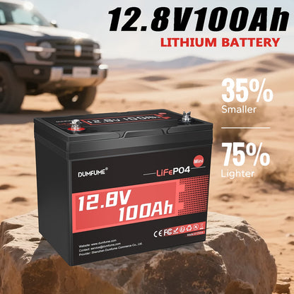 Lithium Accu – LiFePO4 Accu – Batterij – Bootaccu – Camperaccu – 12V 100Ah Capaciteit – 100A BMS Met 6000 Cycli