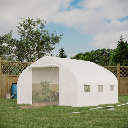 Tuinkas Tunneltent – Moestuin Kas – Groentekas – Kweekkas – Serre – Gegalvaniseerd Stalen Frame – UV-Bestendig PE Zeil 350x300x200 cm – 10,4 m²