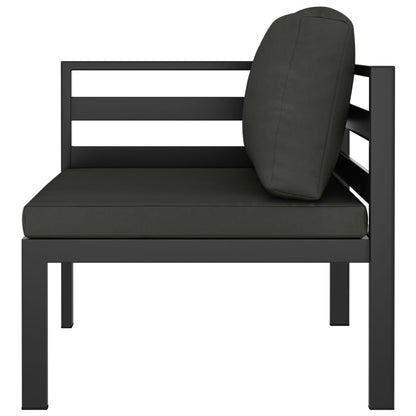Loungeset – Tuinset – Loungebank – Zitgroep – Balkonset – Modulaire 9-delige Set – Aluminium Frame – Comfortabele Polyester Kussens