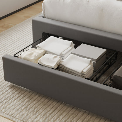 Opbergbed – Opbergbed met Gaslift – Bed met Lade – Gestoffeerd Bed – Tweepersoonsbed 160x200 cm – Gasveermechanisme – Gestoffeerd Hoofdeinde
