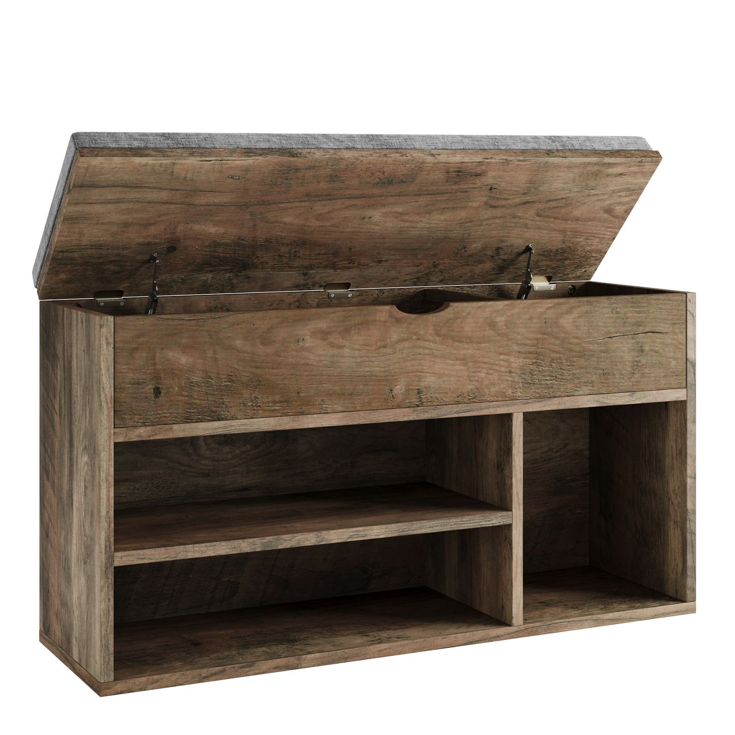 Schoenenbank – Schoenenrek – Schoenenkast – Halbank – Opbergmeubel – Modern Design – Wit – Twee Niveaus – Ruimtebesparend