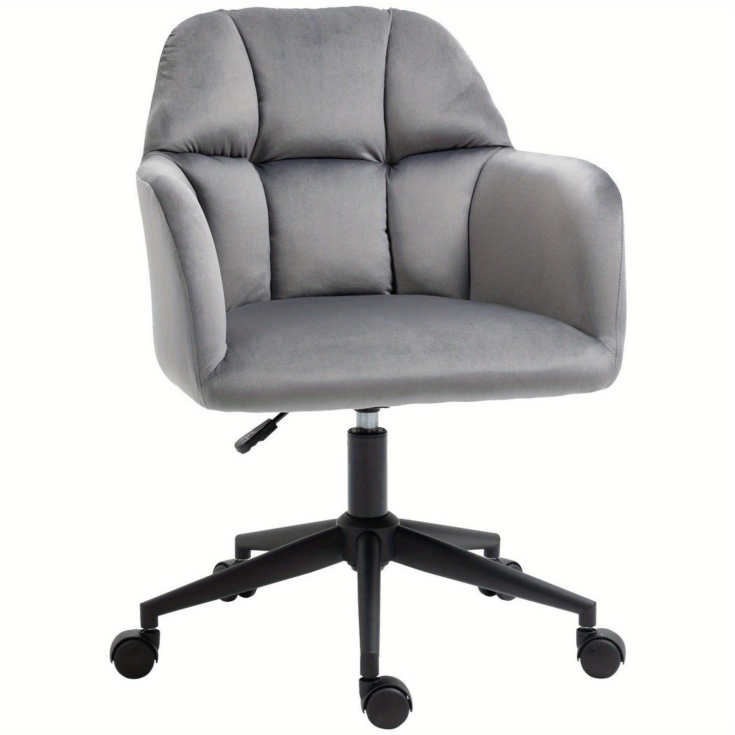 Bureaustoel – Office Chair – Draaistoel – Kantoorstoel – Bureaustoel – Verstelbare Zithoogte – Velvety Bekleding – Max 120 kg – Antracietgrijs