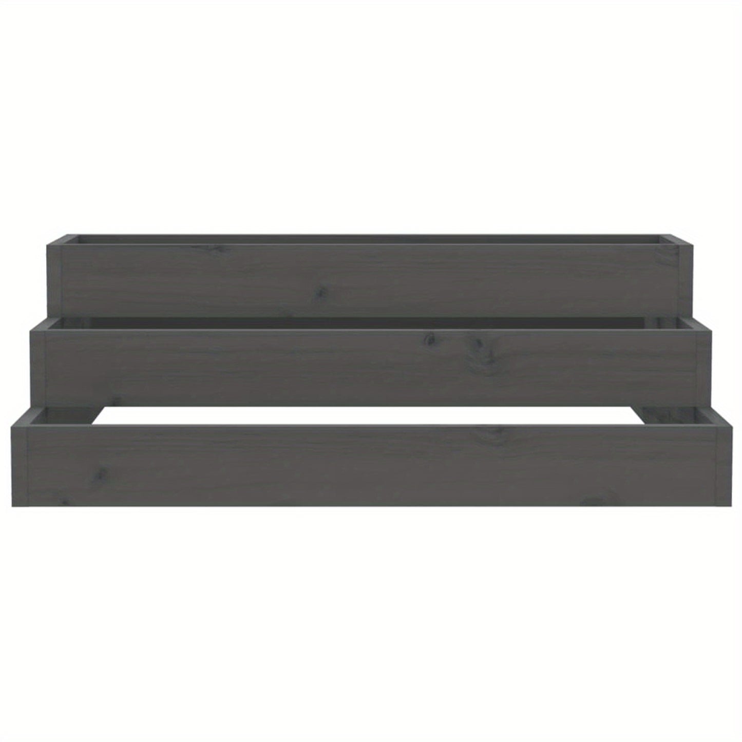 Plantenbak – Bloembak – Moestuinbak – Kruidenbak – Tuinbak – Verhoogde Houten Plantenbak – Stevig Dicht Dennenhout – 80x80x27 cm – Grijs