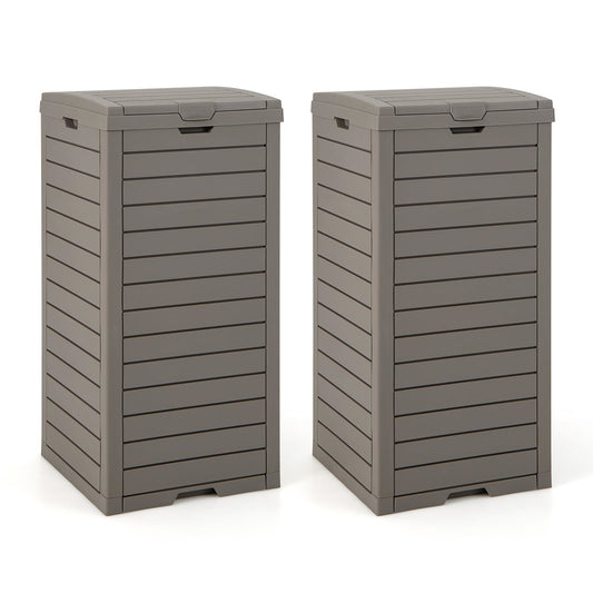 Grote Afvalcontainer – Buitenbak – Afvalemmer – Vuilnisbak – Prullenbak – Set van 2 – 31 Gallon Inhoud – Uitneembare Vloeistoflade