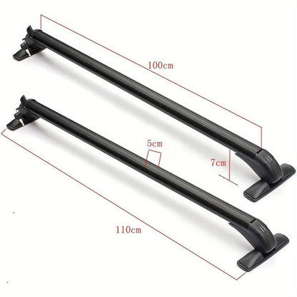 Dakdrager – Dakrailsdrager – Bagagedrager – Auto Roof Rack – Aluminium Balken – 100 cm – Inclusief Sloten Met Sleutels
