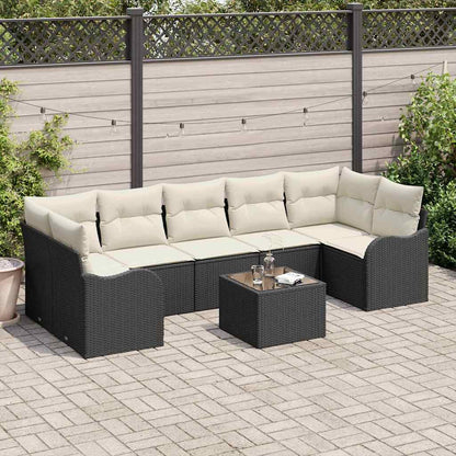 Tuinbank – Buitenbank – Loungeset – Tuinmeubel – Modulaire Sofa – Weerbestendig Kunststof Vlechtwerk – Verstelbare Poten – Zwart/crème
